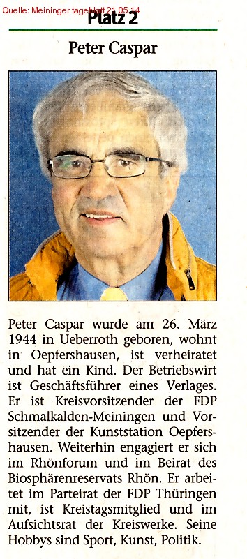 Listenplatz 2 <b>Peter Casper</b> - listenplatz_2_peter_casper