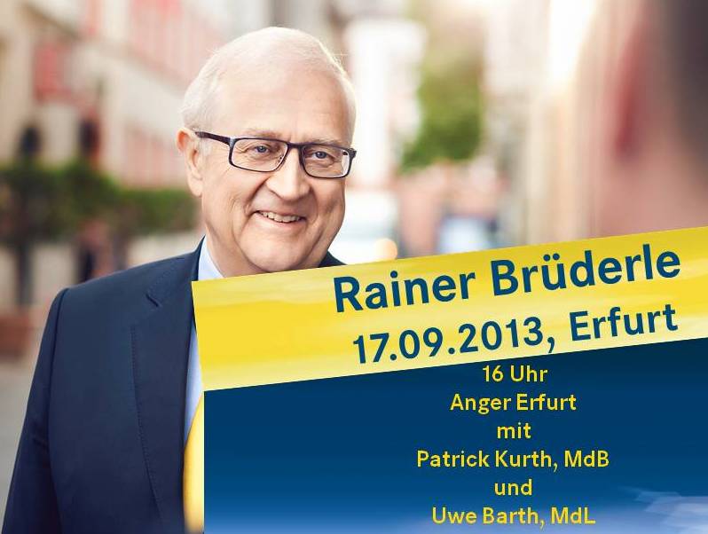 Spitzenkandidat Rainer Brderle in Erfurt